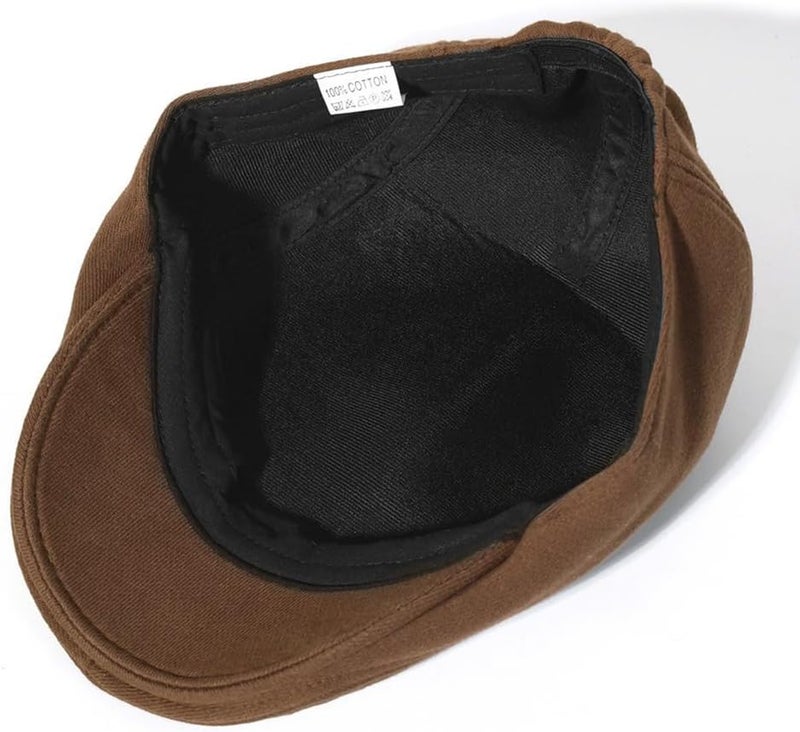 Xinveen Men's Newsboy Hat Adjustable Beret Ivy Cap Irish Cabbie Driving Hunting Hats - Image 4